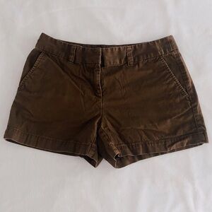 Ann Taylor LOFT Outlet Chocolate Brown Chino Cotton Twill Shorts Women’s Size 2
